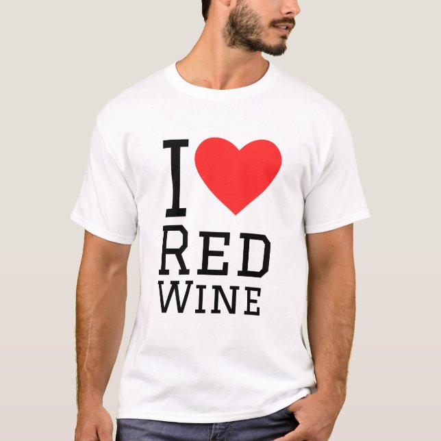 Camiseta Eu adoro vinho tinto (Frente)