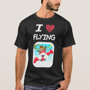 Camiseta Eu Adoro Voar Uma Paixão Excelente Ou Ideia De Hob