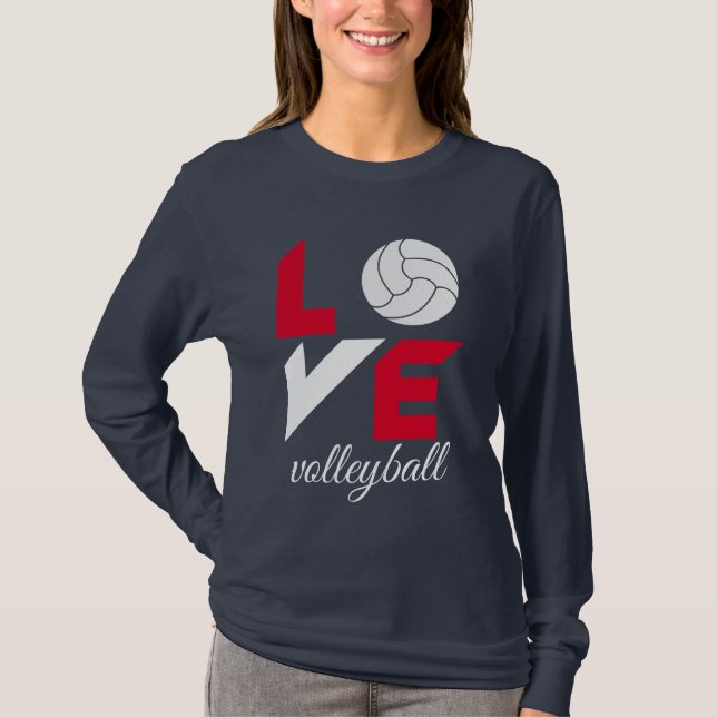 Camiseta Eu adoro vôlei (Frente)