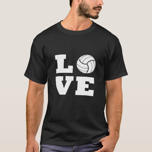 Camiseta Eu adoro voleibol de voleibol (Frente)