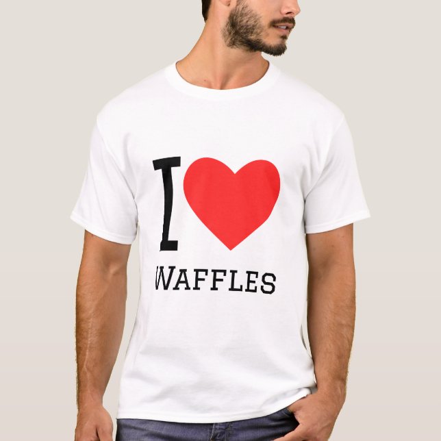 Camiseta Eu adoro waffles (Frente)