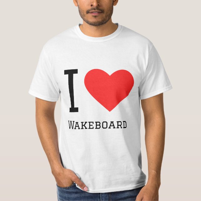Camiseta Eu adoro wakeboard (Frente)