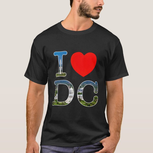 Camiseta Eu Adoro Washington Wa Dc Font (Frente)