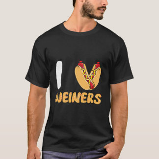 Camiseta Eu Adoro Weiners Frank Sausage Bun Funny Hotdog Lo