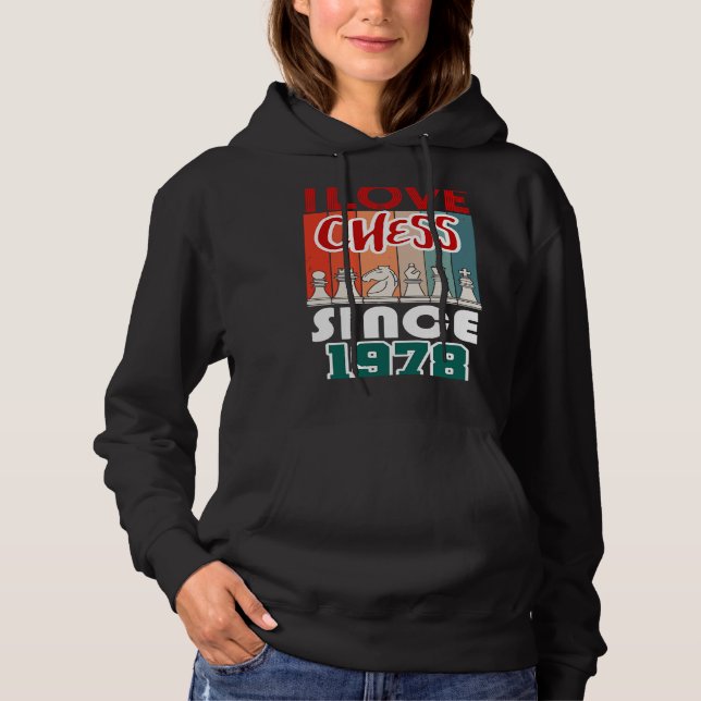 Camiseta Eu adoro xadrez desde 1978 (Frente)