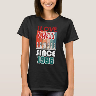 Camiseta Eu adoro xadrez desde 1986