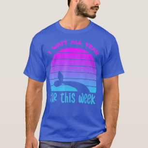 Camiseta Eu Aguardo O Ano Todo Por Esta Semana Tubarões Eng