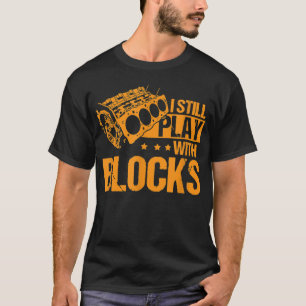 Camiseta Eu ainda brinco com blocos retrô vintage