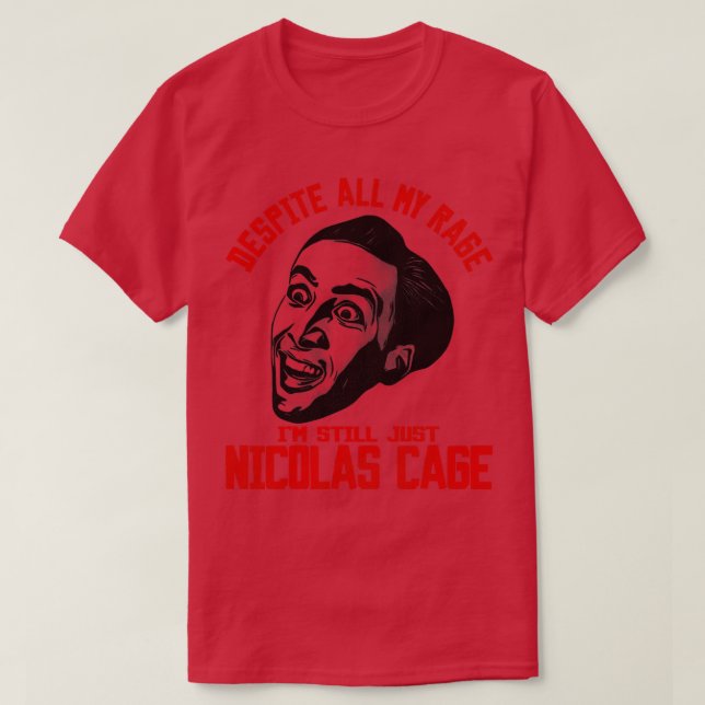 Camiseta Eu Ainda Sou Apenas Nicolas Cage (Frente do Design)