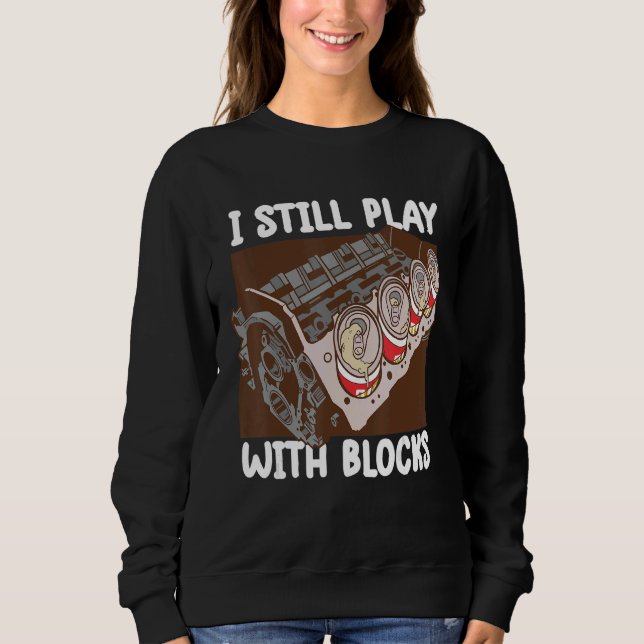 Camiseta Eu ainda toco com blocos Mecânico Motor 3 (Frente)