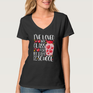 Camiseta Eu amei minha turma por 100 dias de professor(a)