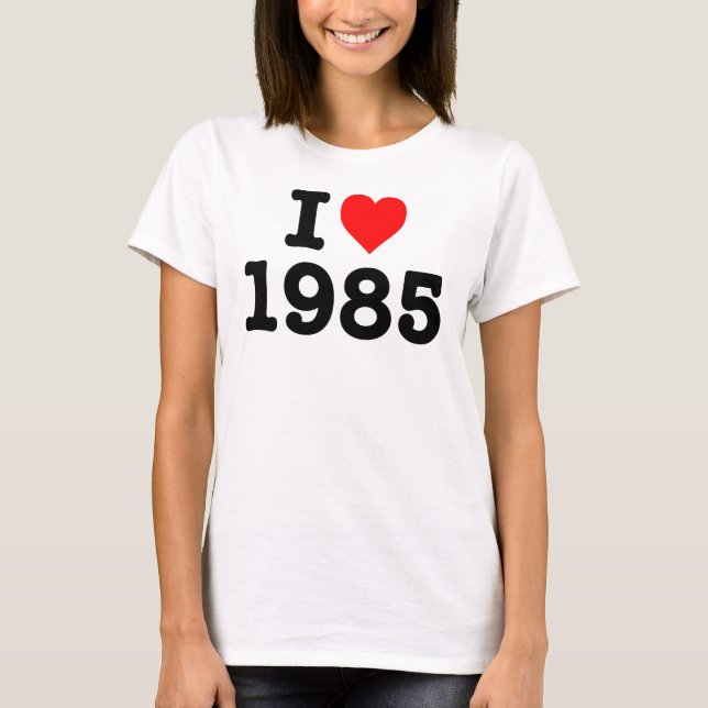 CAMISETA "EU AMO 1985 " (Frente)