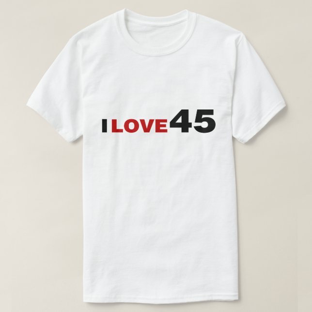 Camiseta Eu Amo 45 (Frente do Design)