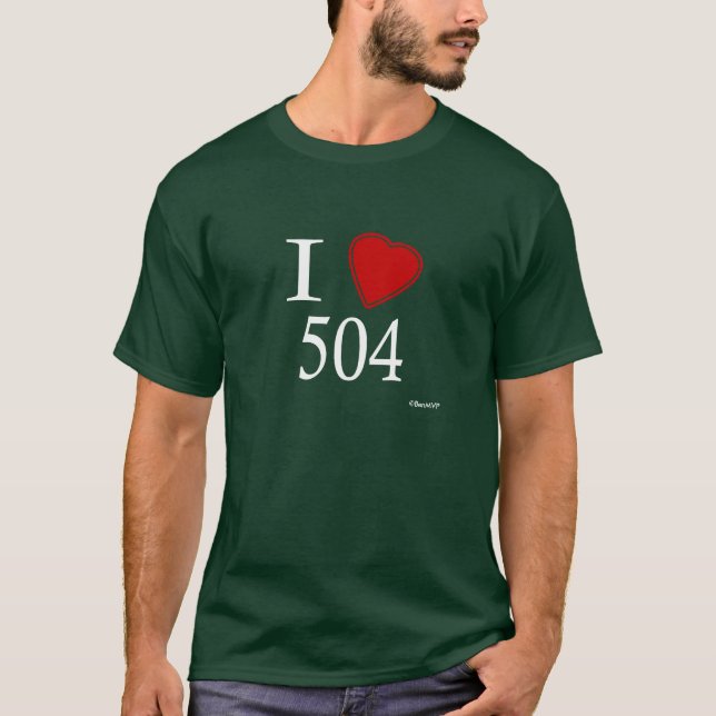 Camiseta Eu amo 504 Nova Orleães (Frente)