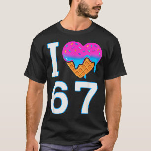 Camiseta Eu Amo 67 Meme Coração 6 7 Coisas de Merchandise S
