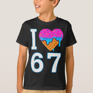 Camiseta Eu Amo 67 Meme Coração 6 7 Coisas de Merchandise S