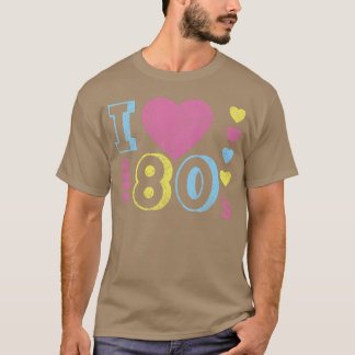 Camiseta eu amo 80 s retrô