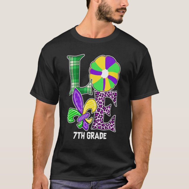 Camiseta Eu Amo A 7 da Mardi Professora da Grau da Grau Leo (Frente)
