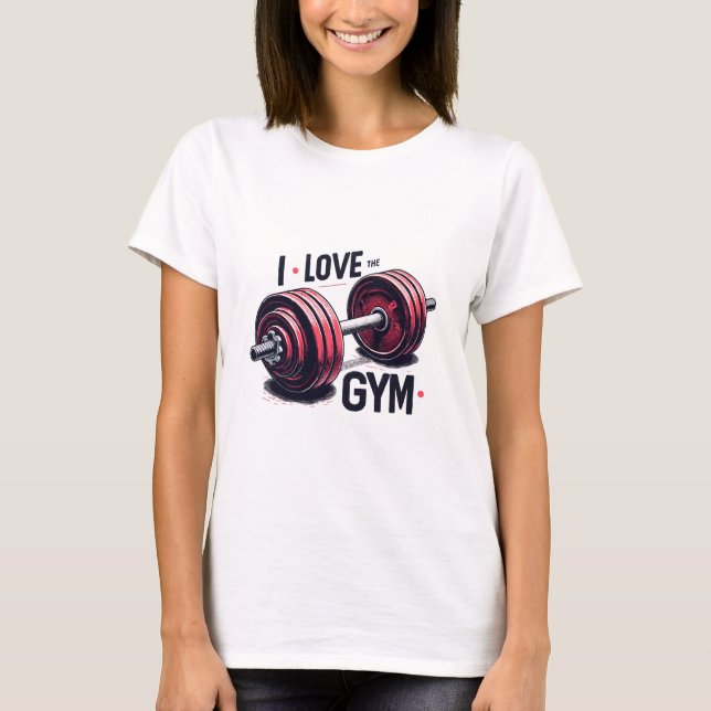 Camiseta Eu amo a academia (Frente)