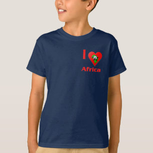 Camiseta Eu amo a África