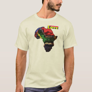 Camiseta Eu amo a África Tee impressão