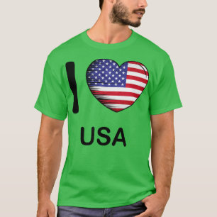 Camiseta Eu Amo A América Bandeira Meu País 15
