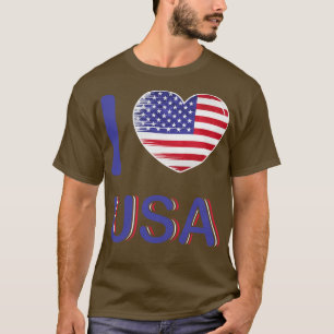 Camiseta Eu Amo A América Bandeira Meu País 19