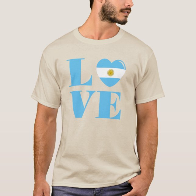Camiseta Eu amo a Argentina (Frente)