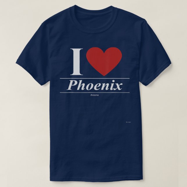 Camiseta Eu amo a Arizona Phoenix (Frente do Design)