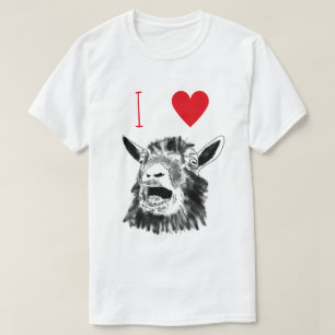 Camiseta Eu amo a arte animal gritando engraçada do desenh