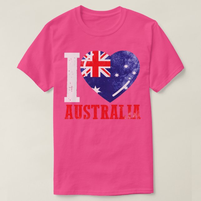 Camiseta Eu amo a Austrália (Frente do Design)