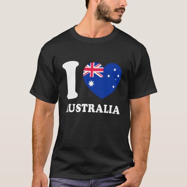Camiseta Eu amo a Austrália (Frente)
