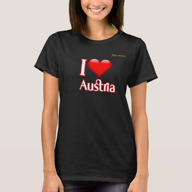 Camiseta Eu Amo a Áustria (Frente)