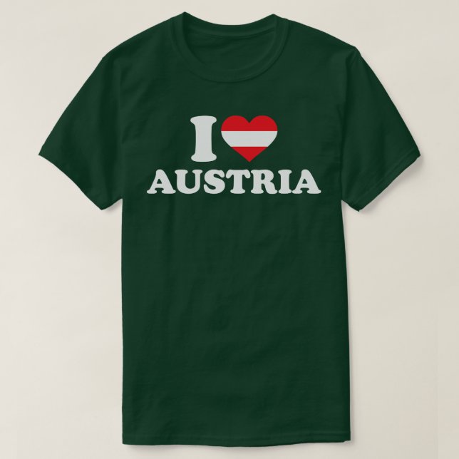 Camiseta Eu amo a Áustria (Frente do Design)