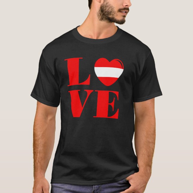 Camiseta Eu amo a Áustria (Frente)