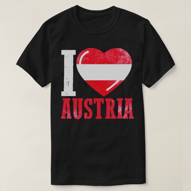 Camiseta Eu amo a Áustria (Frente do Design)
