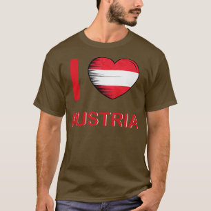 Camiseta Eu Amo A Áustria Bandeira Minha Casa Meu País 2