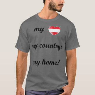 Camiseta Eu Amo A Áustria Bandeira Minha Casa Meu País 8