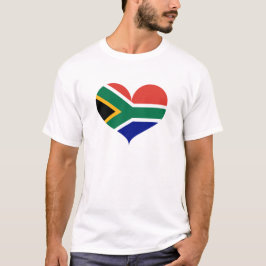 Camiseta Eu amo a bandeira da África do Sul