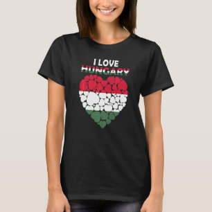 Camiseta Eu Amo A Bandeira Da Hungria Orgulhosa De Ser A Hu
