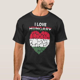 Camiseta Eu Amo A Bandeira Da Hungria Orgulhosa De Ser A Hu