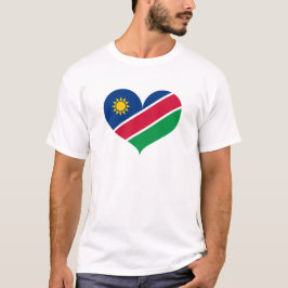 Camiseta Eu amo a bandeira da Namíbia