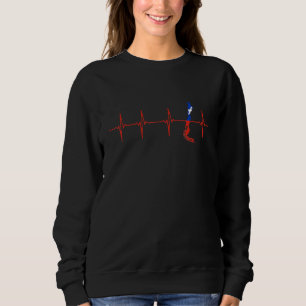 Camiseta Eu Amo A Bandeira De Pulso Do Chile Para Mulheres