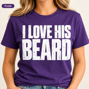 Camiseta Eu Amo a Barba Dele Humor de Casais Engraçado