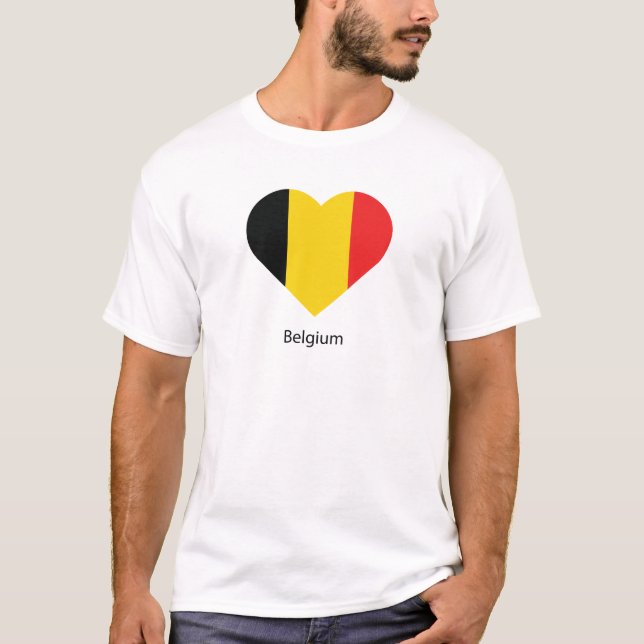 Camiseta Eu amo a Bélgica (Frente)