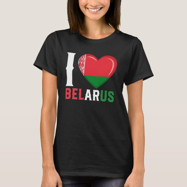 Camiseta Eu amo a Bielorrússia bielorrussa (Frente)