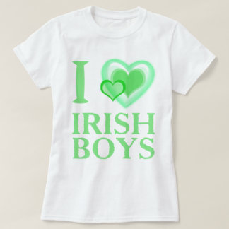 Camiseta Eu amo a boneca irlandesa das senhoras dos meninos