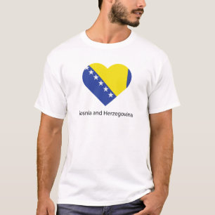 Camiseta Eu amo a Bósnia e Herzegovina