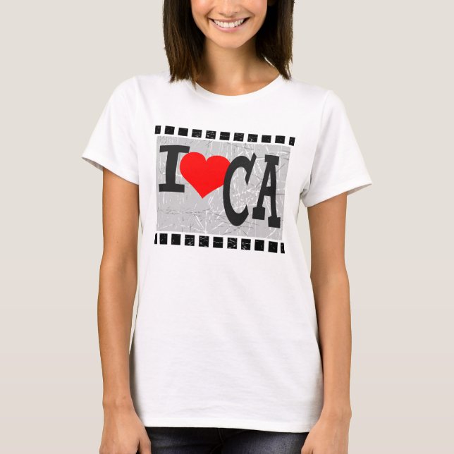 Camiseta Eu amo a Califórnia (Frente)