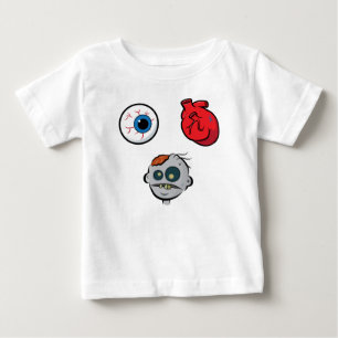 Camiseta Eu amo a Capa longa infantil dos zombis